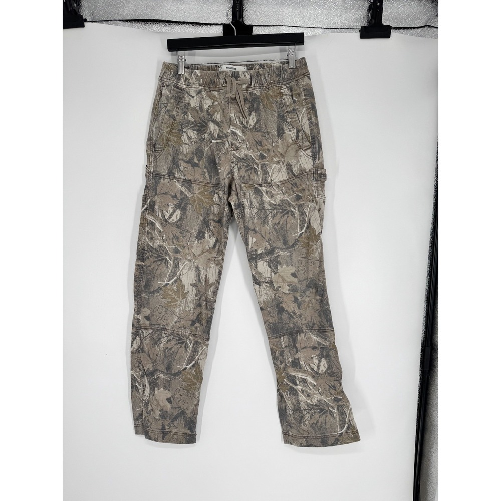 Hollister Baggy Double Knee Carpenter Pants Mens Small Realtree Camo Drawstring